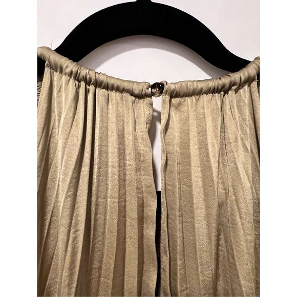 A.L.C. Womens Elmwood Olive Green Renzo II Pleated Sleeveless Midi Dress Size 10 - Picture 8 of 10